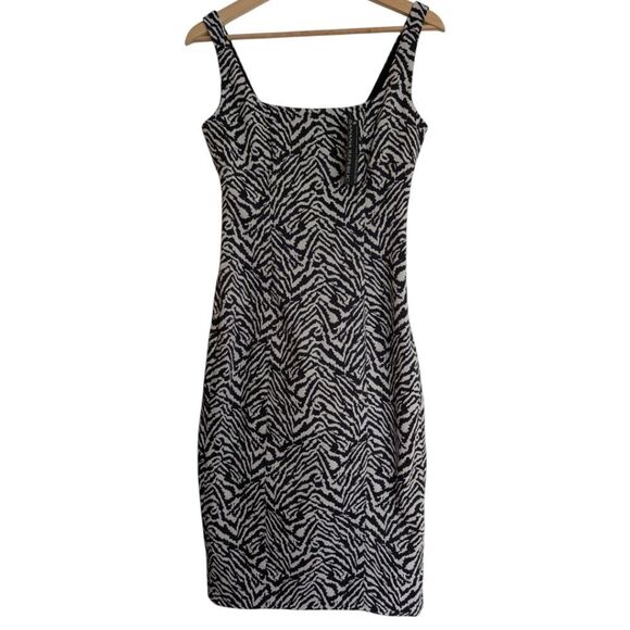 Banana Republic NWT Brocade Fitted Animal Print Sheath Dress Zebra XS… - Picture 12 of 13